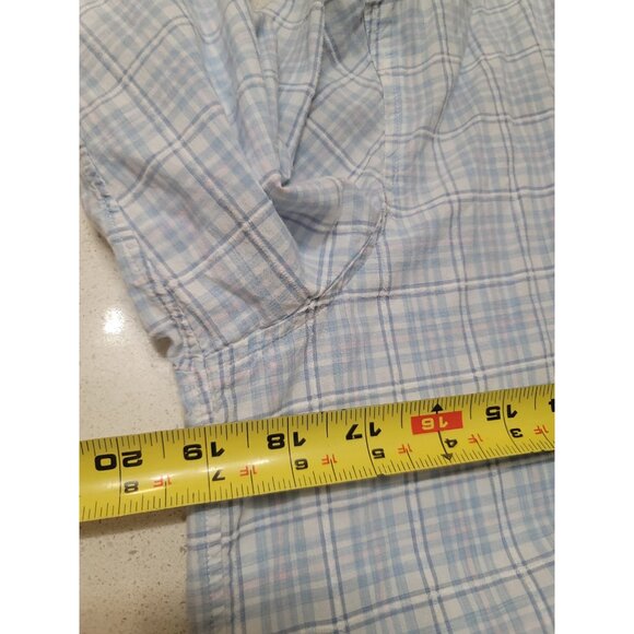 Frank & Eileen Grayson Hero Blue Flannel Button Down Shirt Size Small - Picture 7 of 8